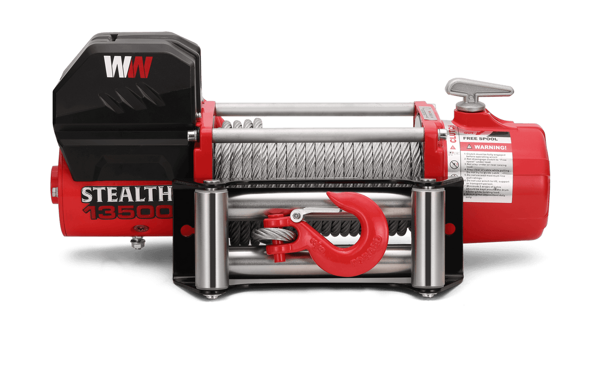 Stealth 13500lb Winch - 24v Steel Rope