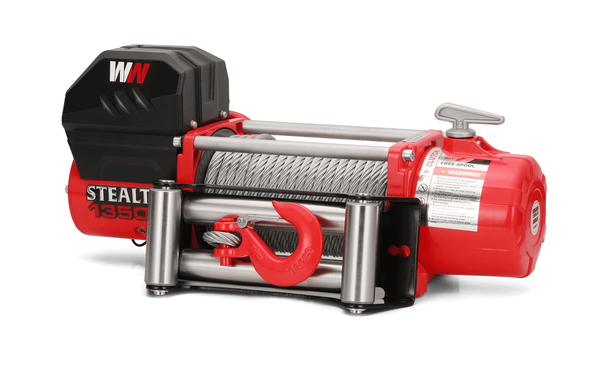 Stealth 13500lb Winch - 24v Steel Rope