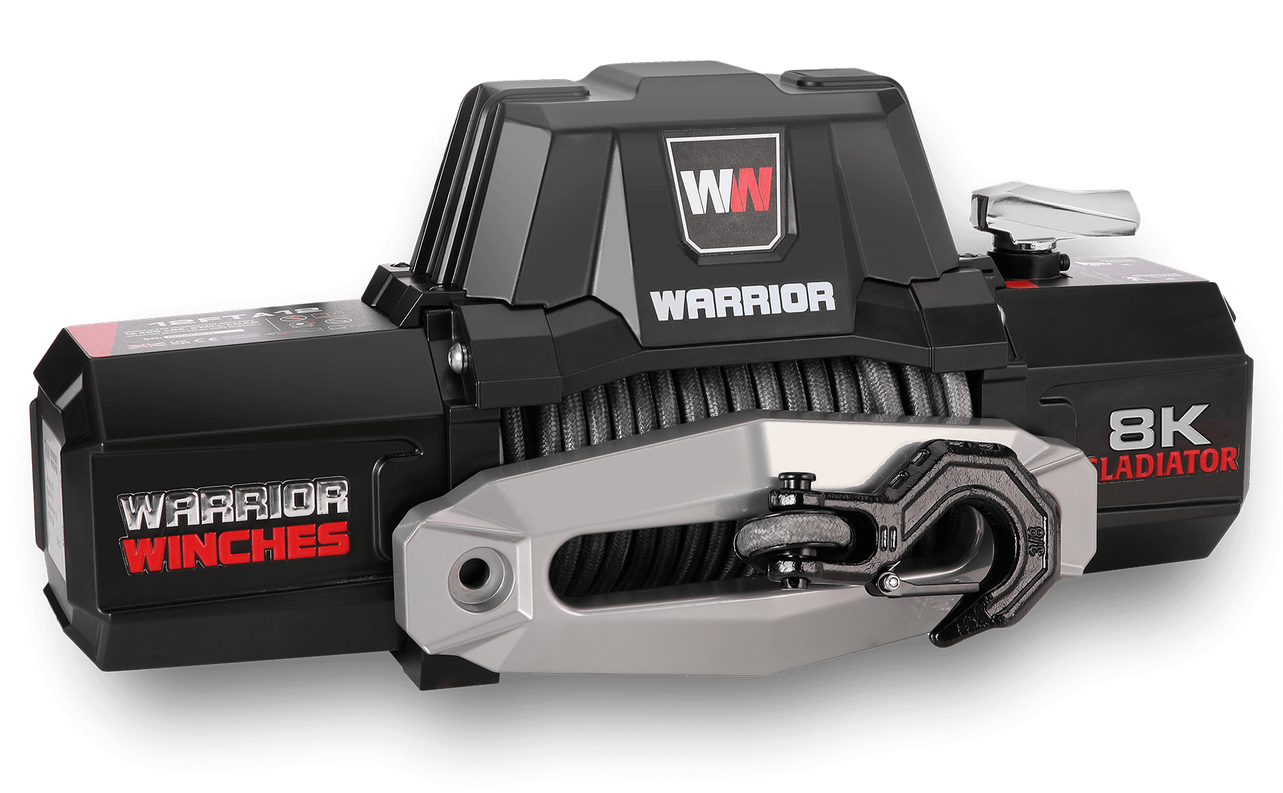 Gladiator F-Type 8000 Electric Winch - 12v Synthetic Rope