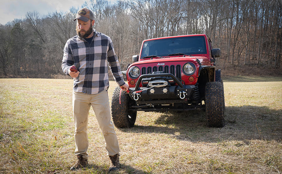 Gladiator F-Type 10000 Electric Winch - 12v Synthetic Rope