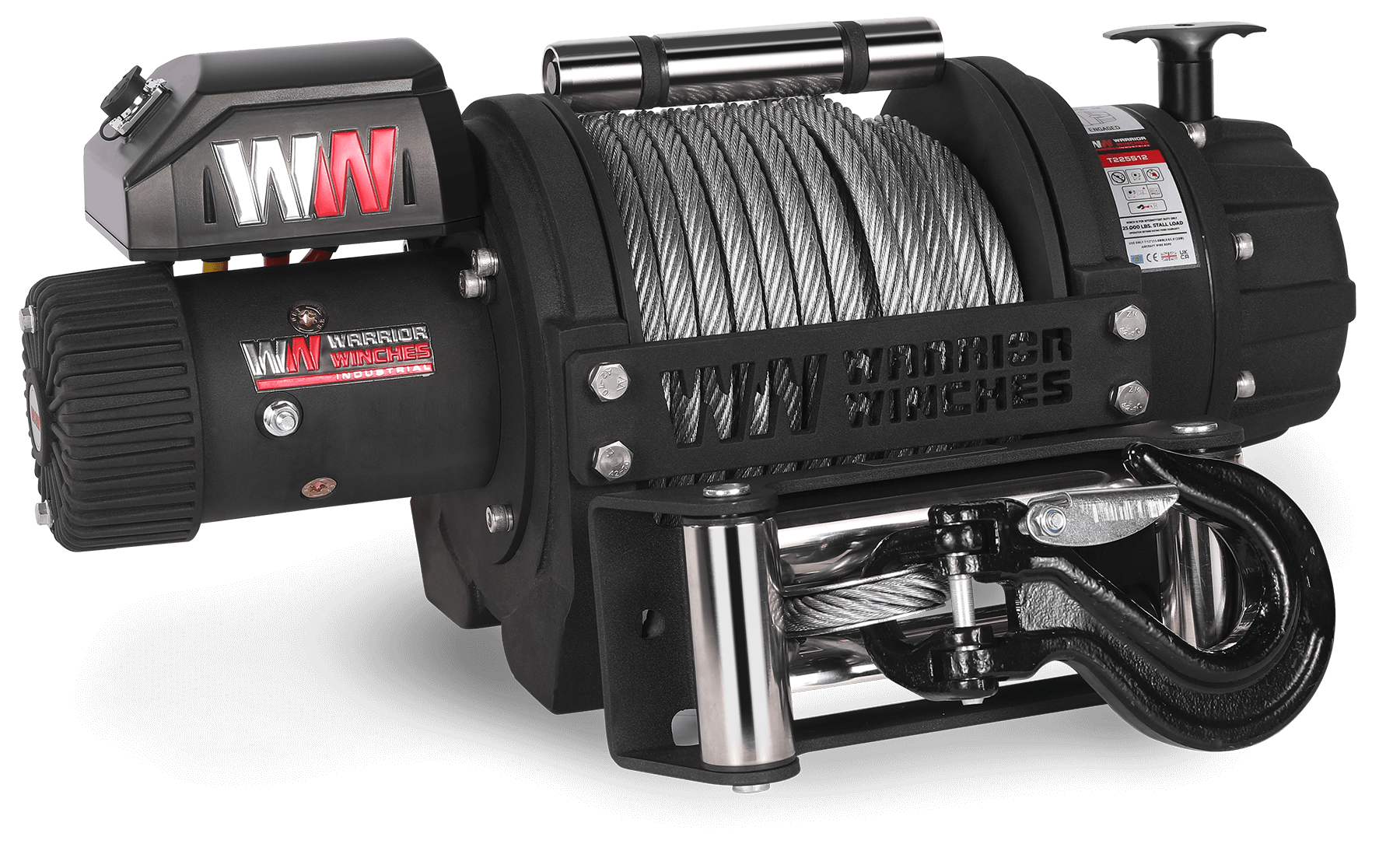 T1000 25000lb Electric Winch - 12v Steel Rope