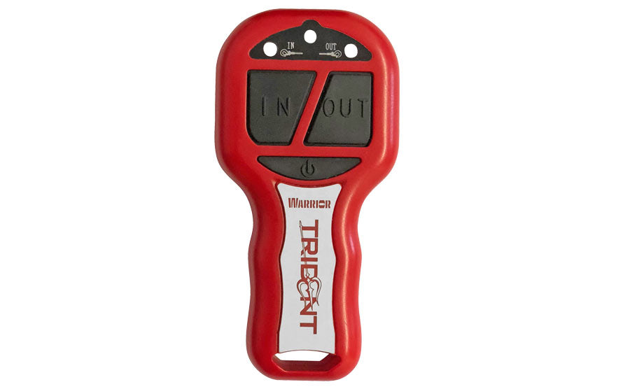 Front view of Warrior Trident 12v/24v Wireless Winch Remote Control handset