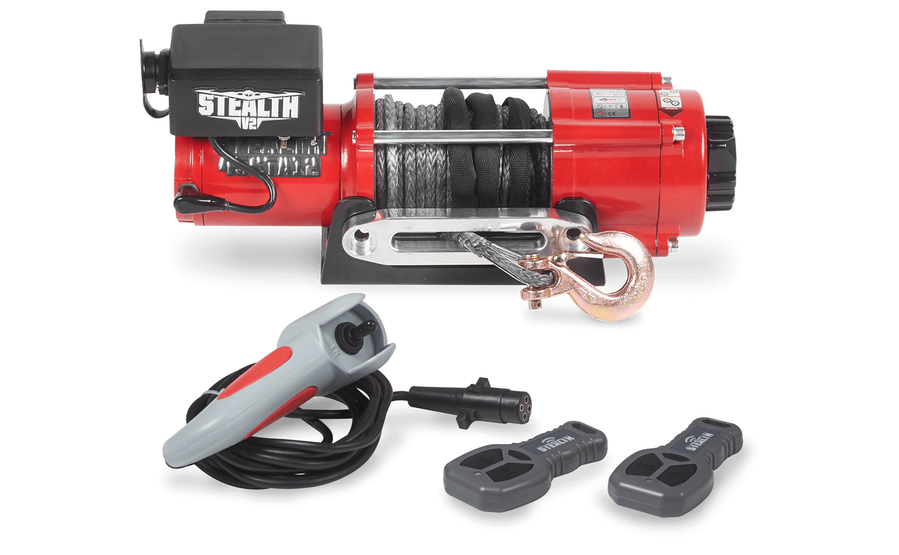 Stealth 4500lb Winch - 12v Synthetic Rope