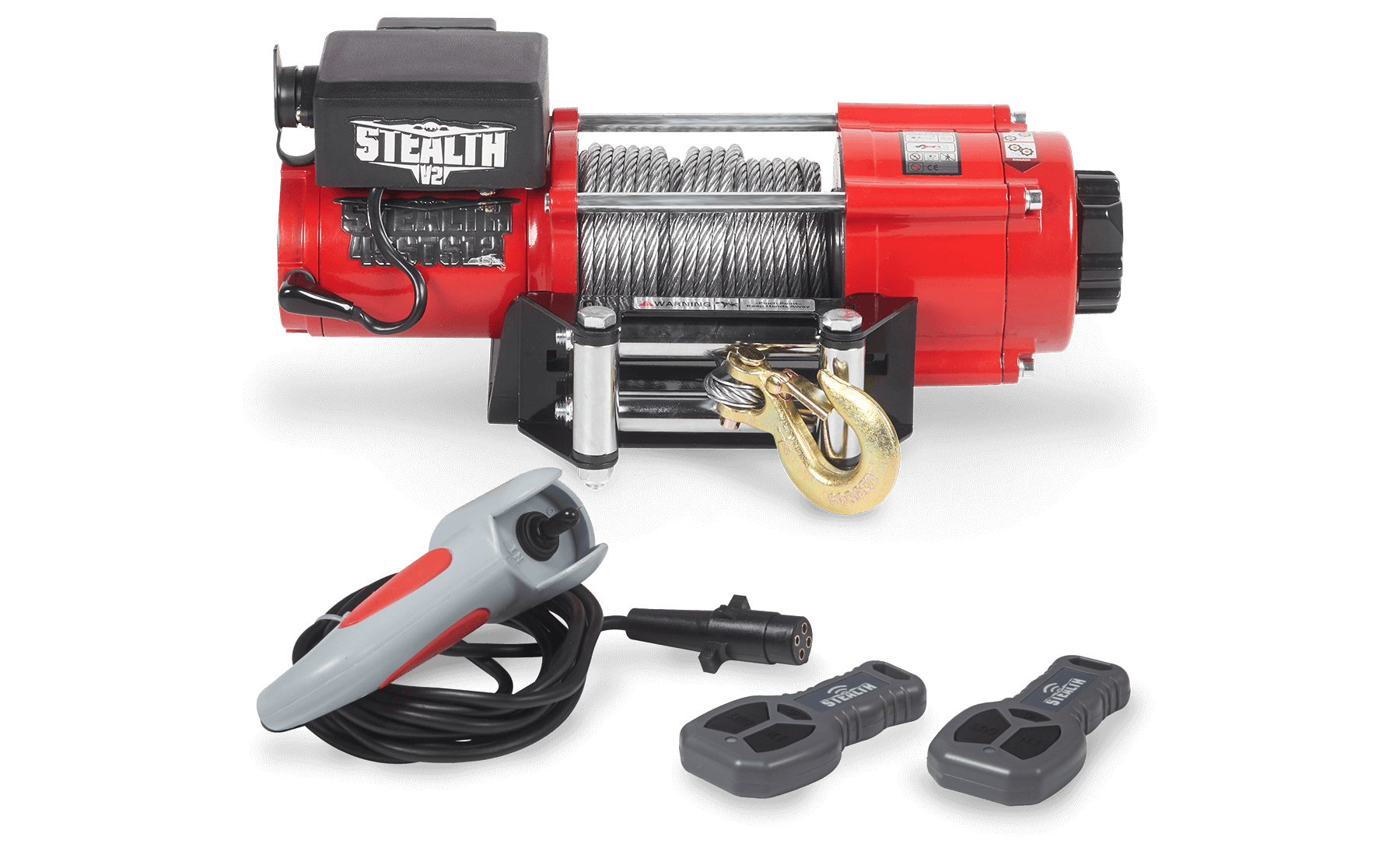 Stealth 4500lb Winch - 12v Steel Rope