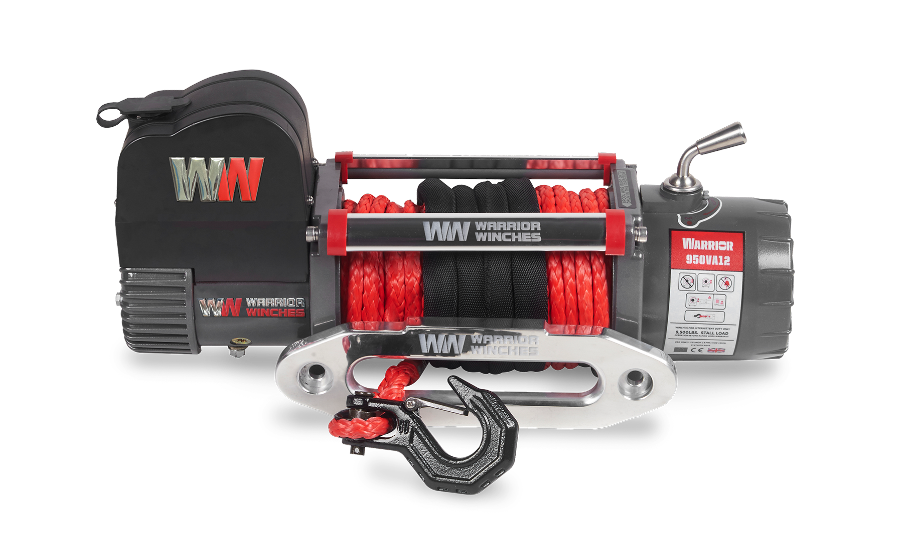Samurai 9500 Electric Winch - 12v Synthetic Rope