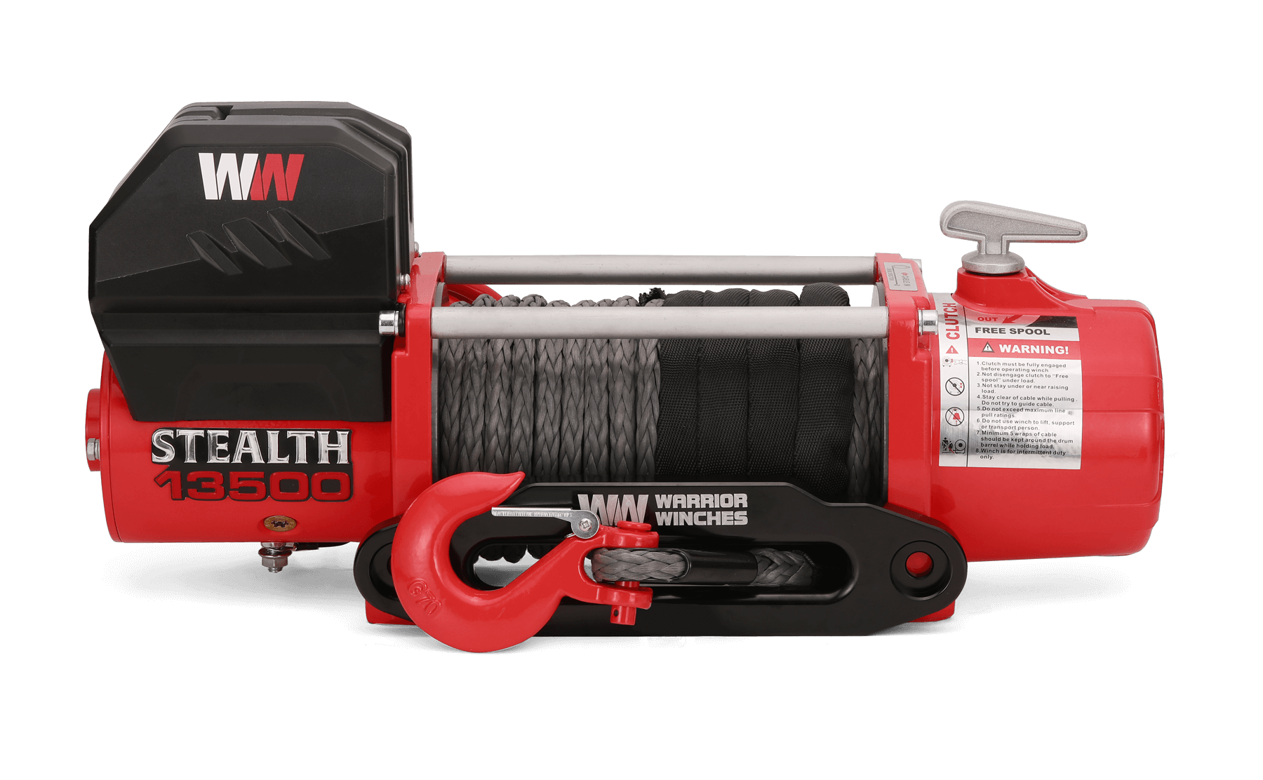 Stealth 13500lb Winch - 12v Synthetic Rope
