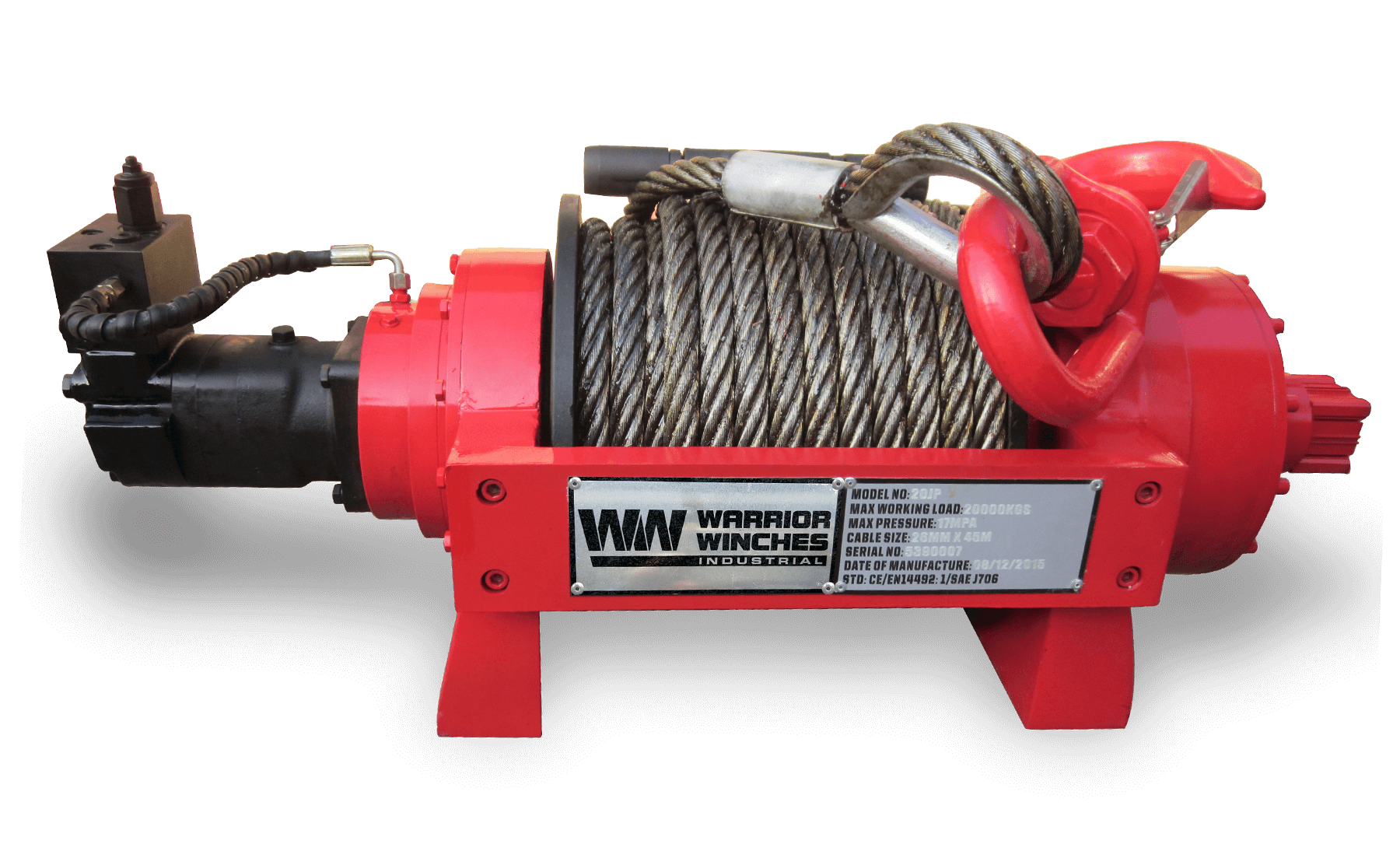 JP 20 Tonne Industrial Hydraulic Winch