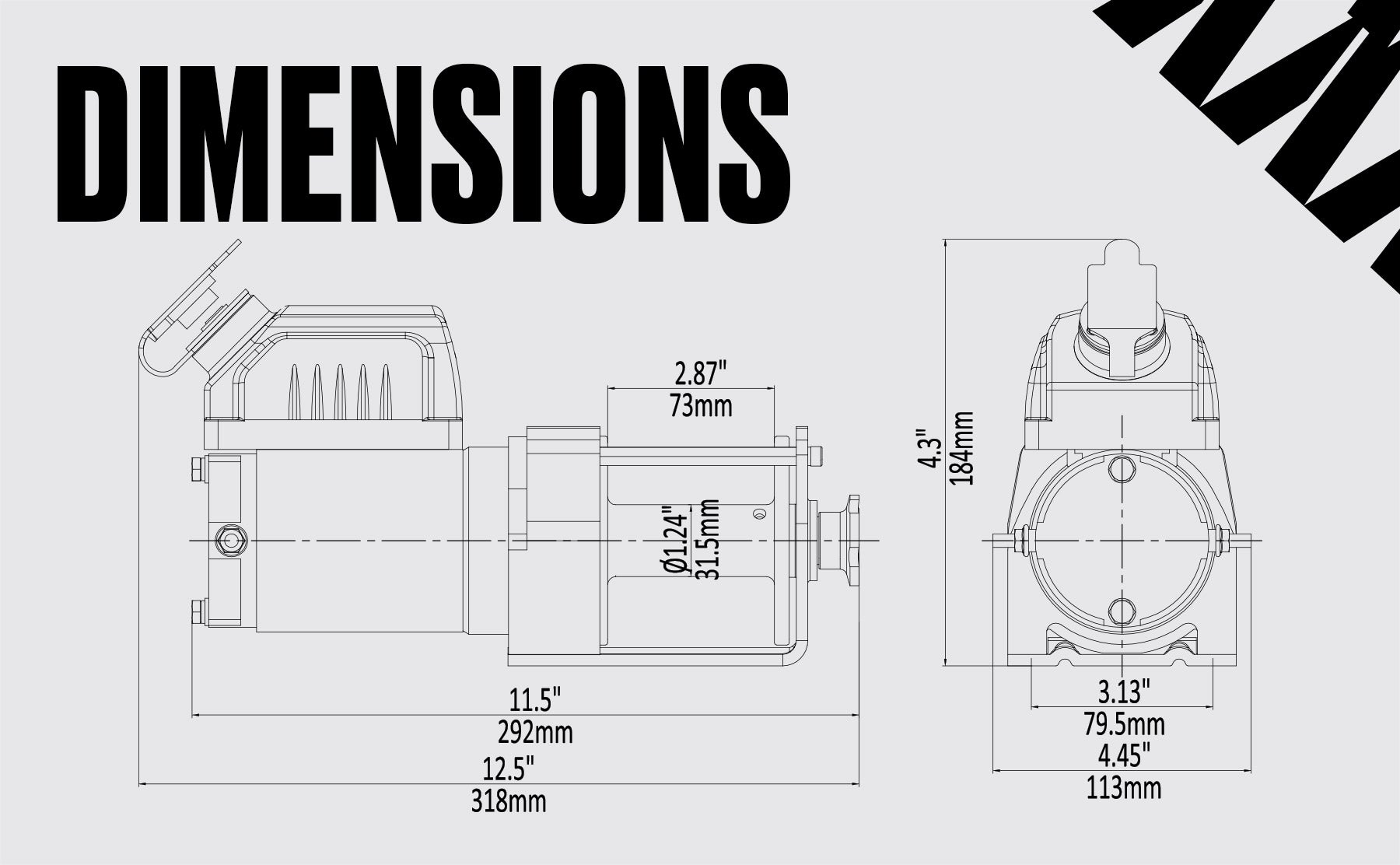 Ninja 2000 Electric Winch - 12v Synthetic Rope