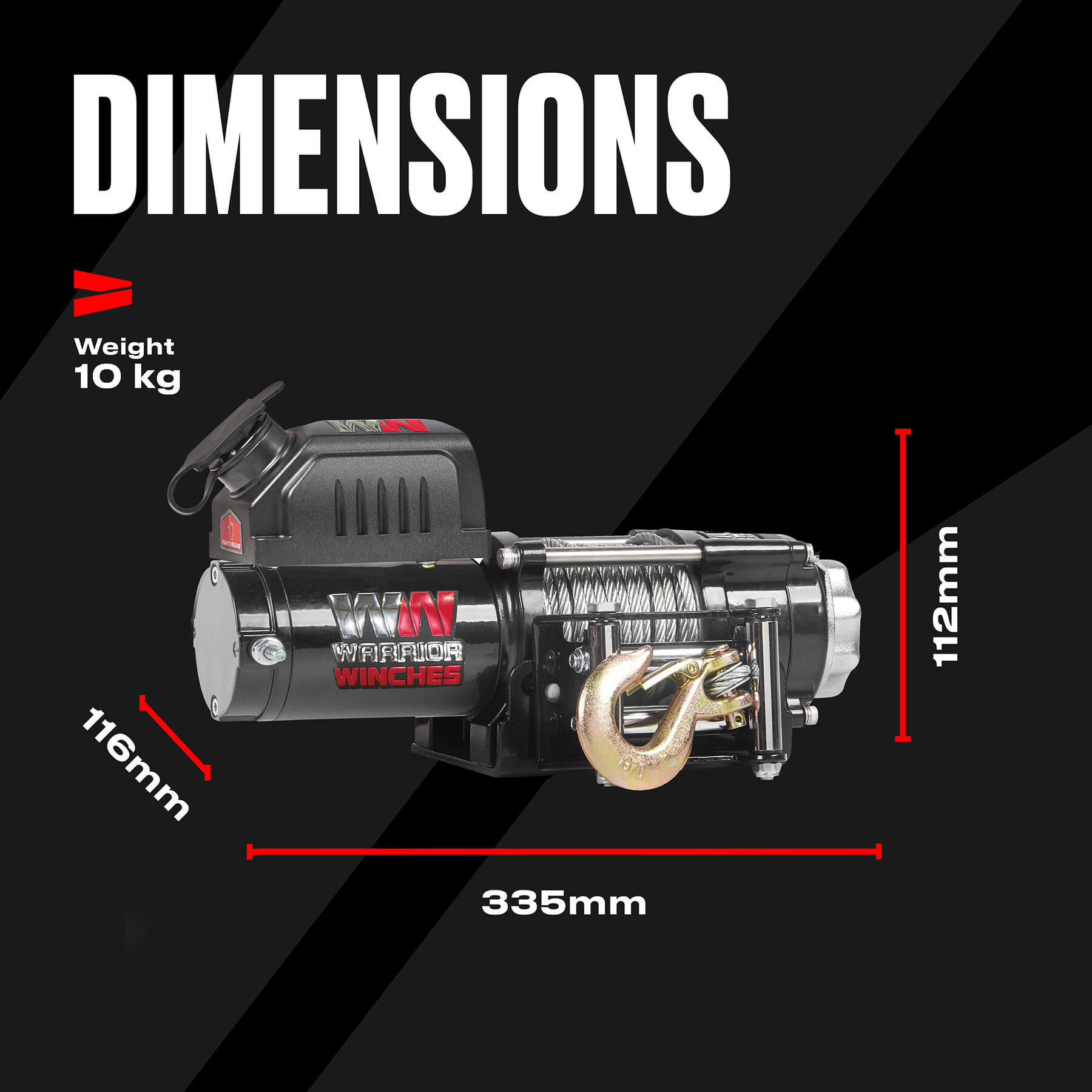 Ninja 3500 Electric Winch - 12v Steel Rope