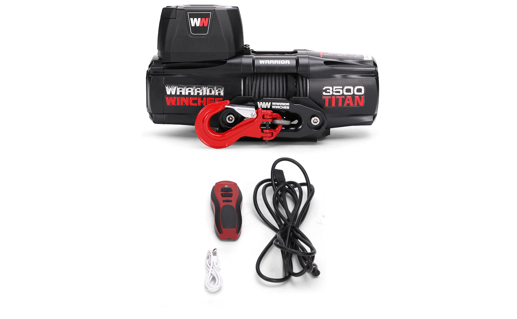 Titan 3500 Electric Winch - 12v Synthetic Rope