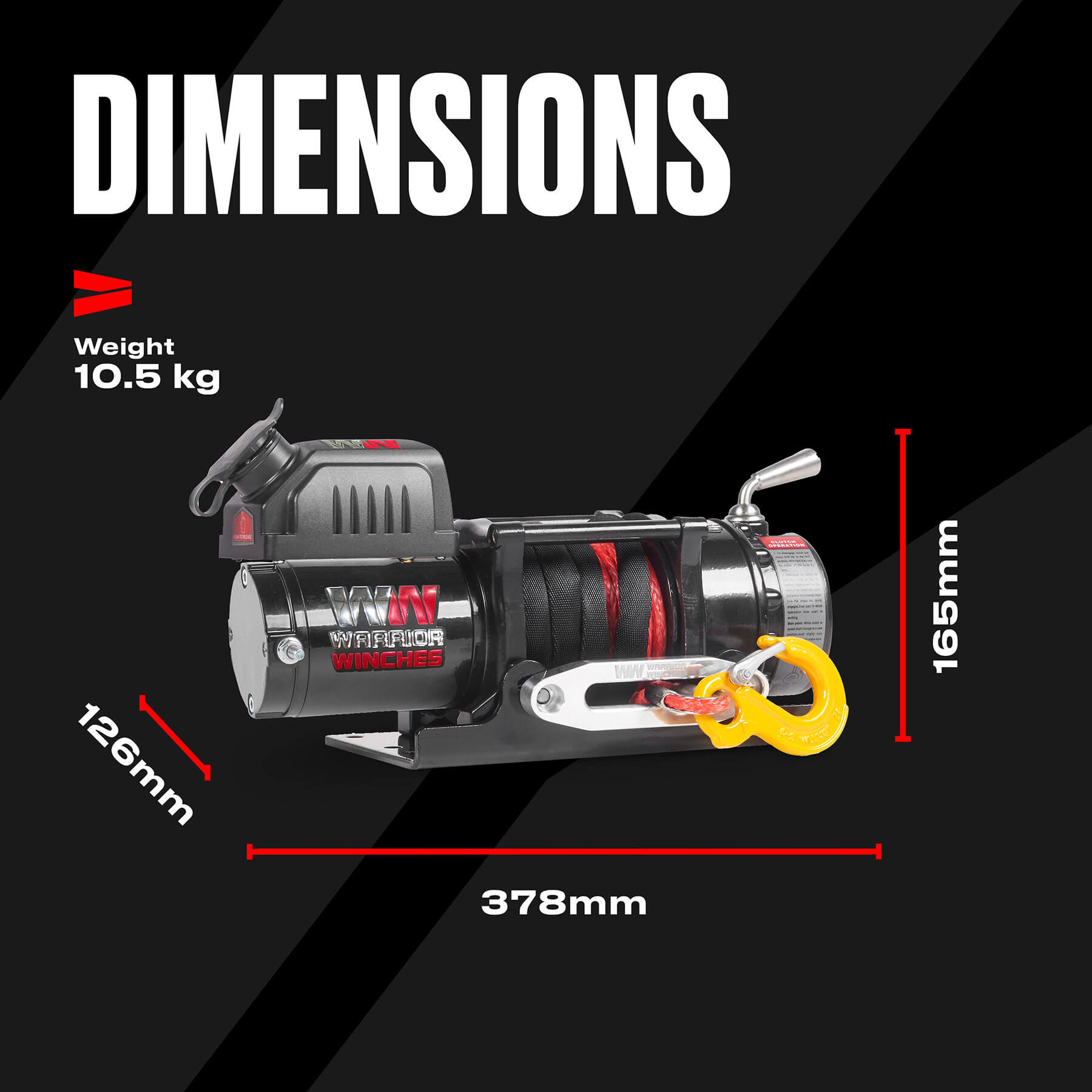 Ninja 4500 Electric Winch - 12v Synthetic Rope