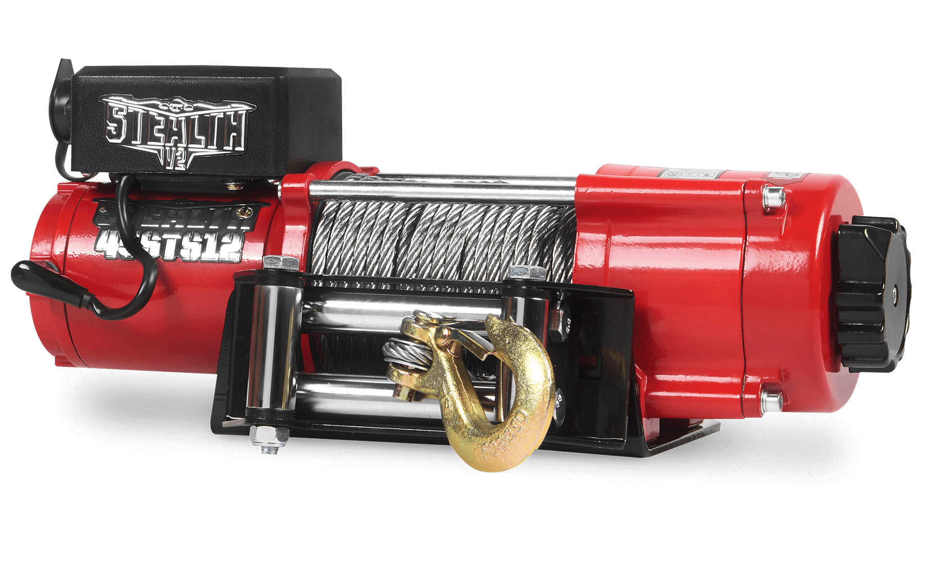 Stealth 4500lb Winch - 12v Steel Rope
