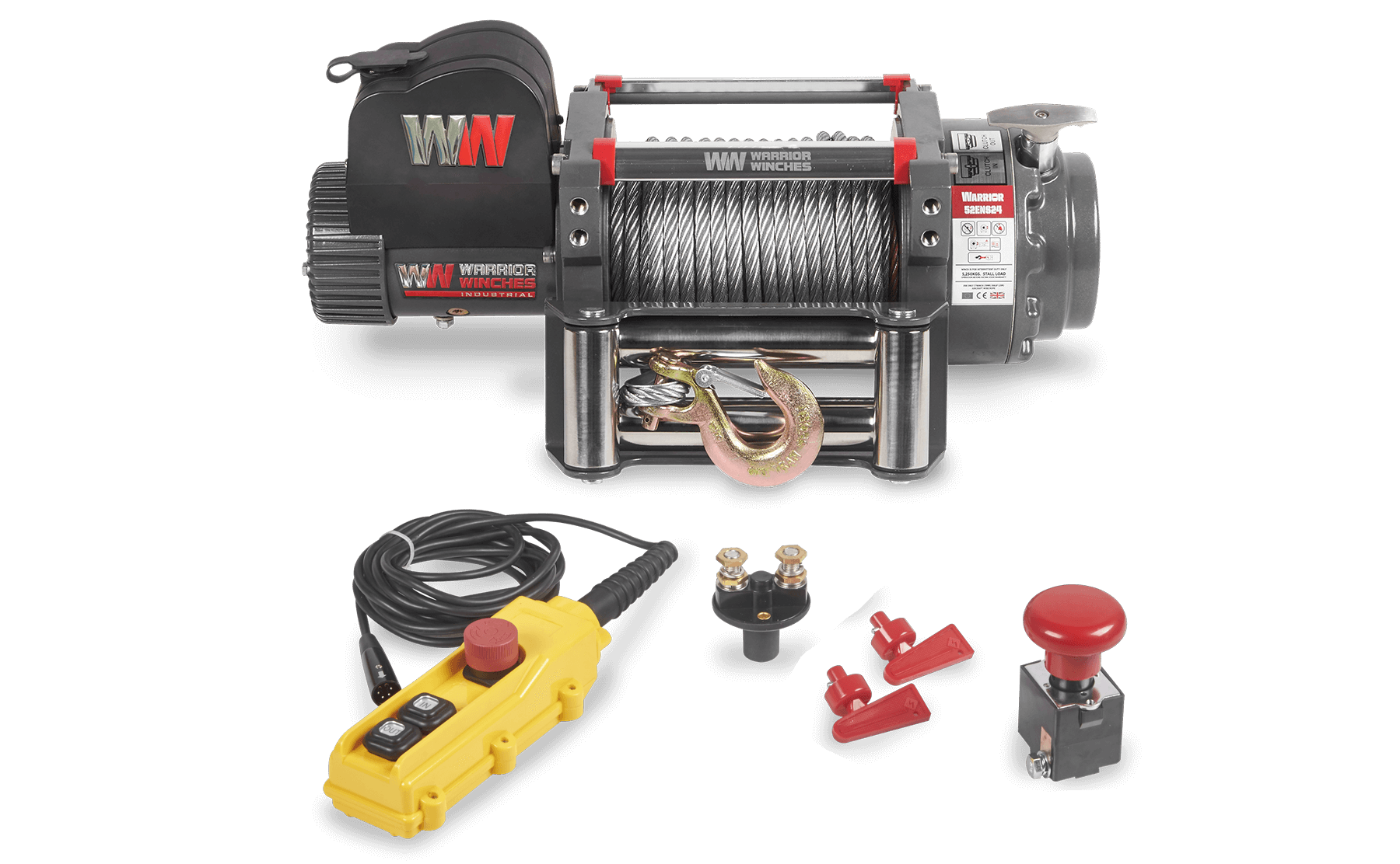5250EN Electric Winch - 24v Steel Rope