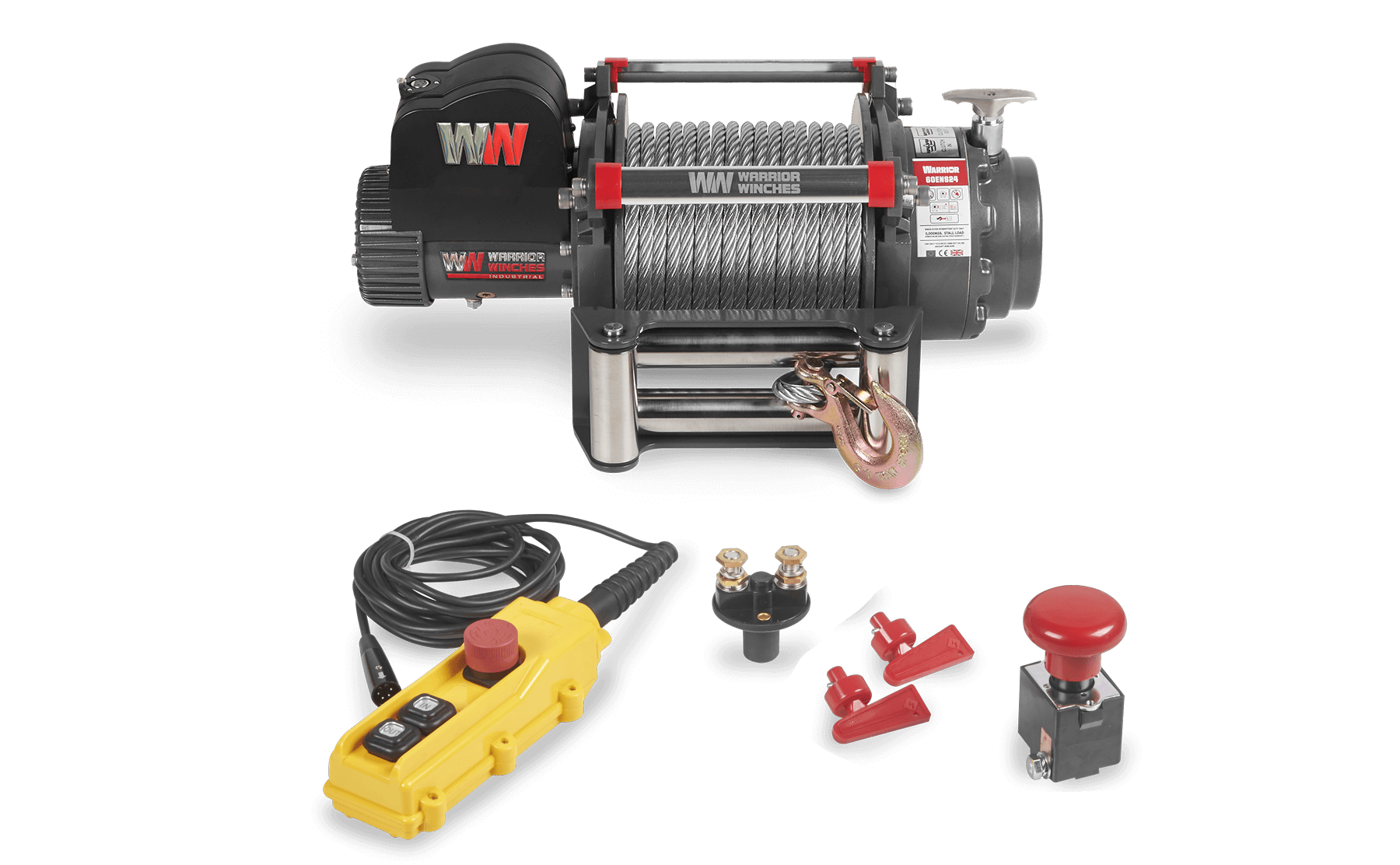 6000EN Electric Winch - 24v Steel Rope