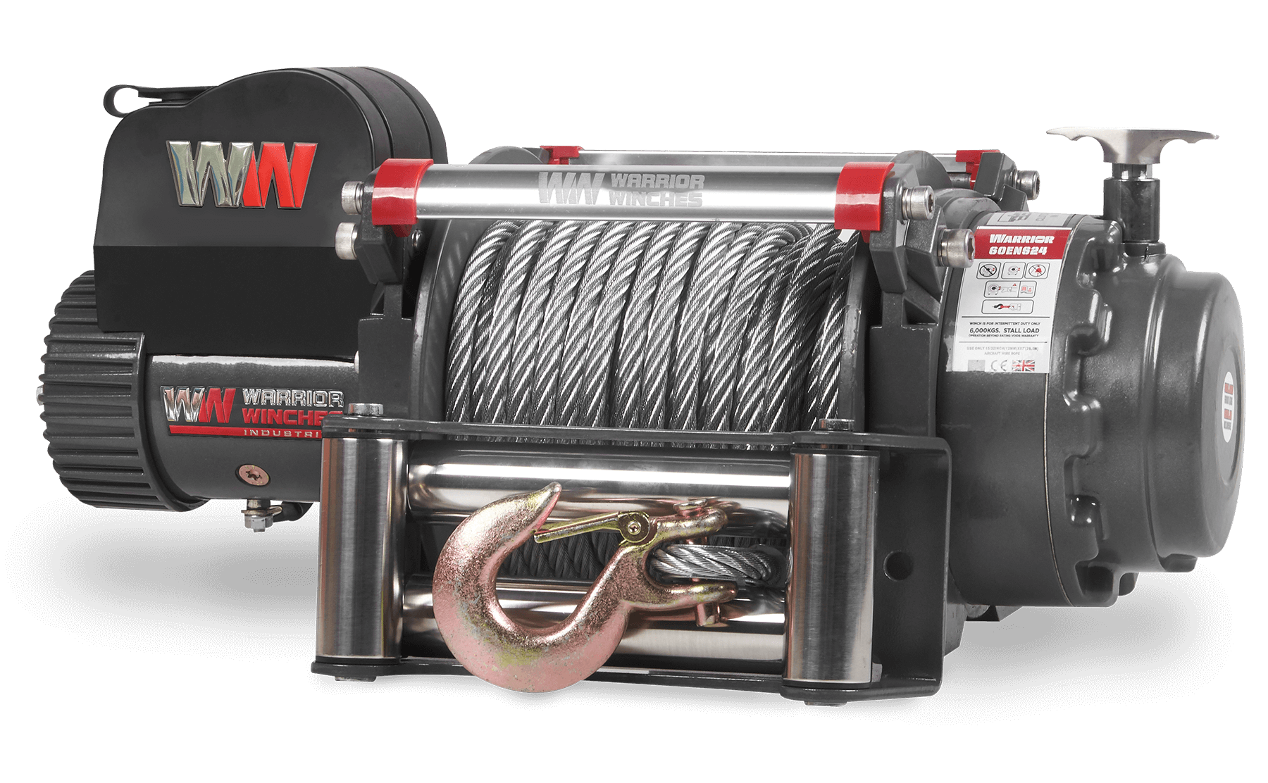 6000EN Electric Winch - 24v Steel Rope