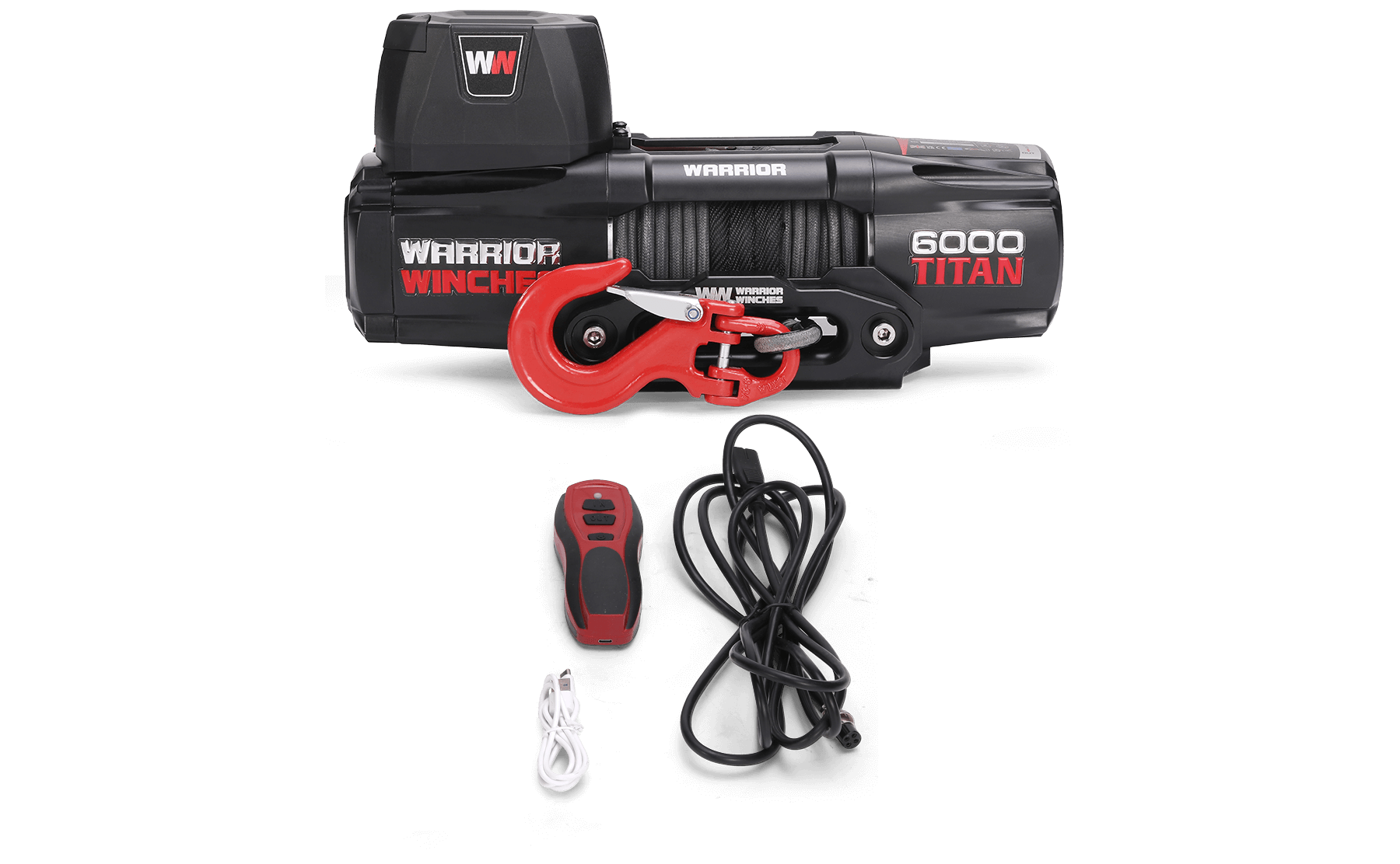 Titan 6000lb Electric Winch - 12v Synthetic Rope