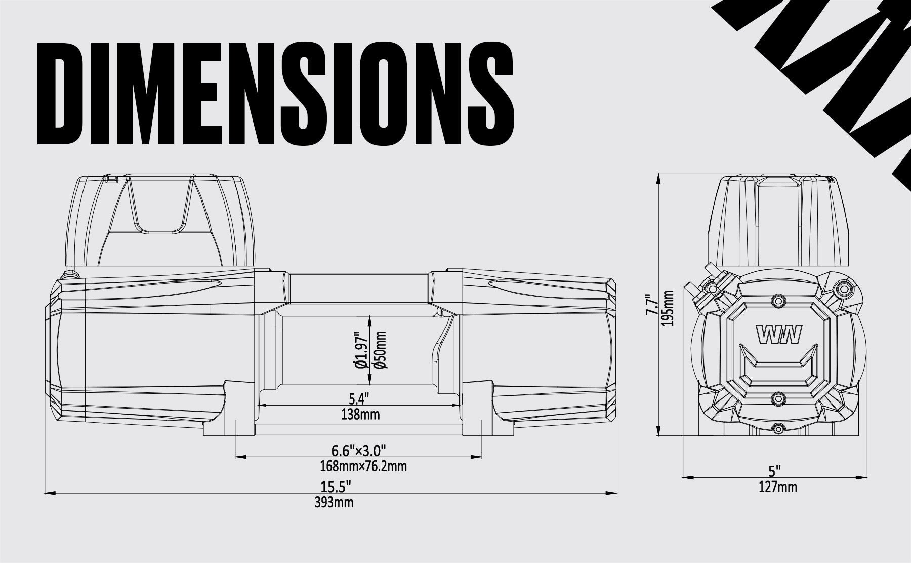Titan 6000lb Electric Winch - 12v Synthetic Rope