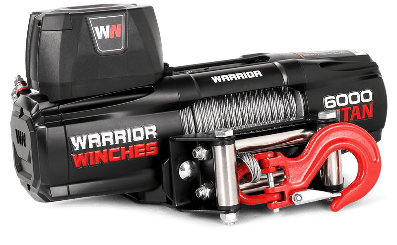 Titan 6,000lb 12v Electric Winch - Steel Rope