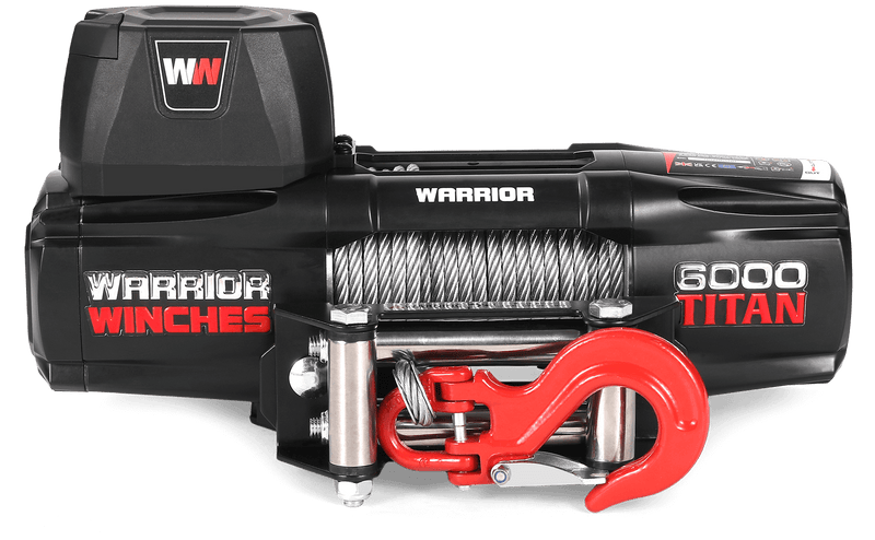 Titan 6,000lb 12v Electric Winch - Steel Rope