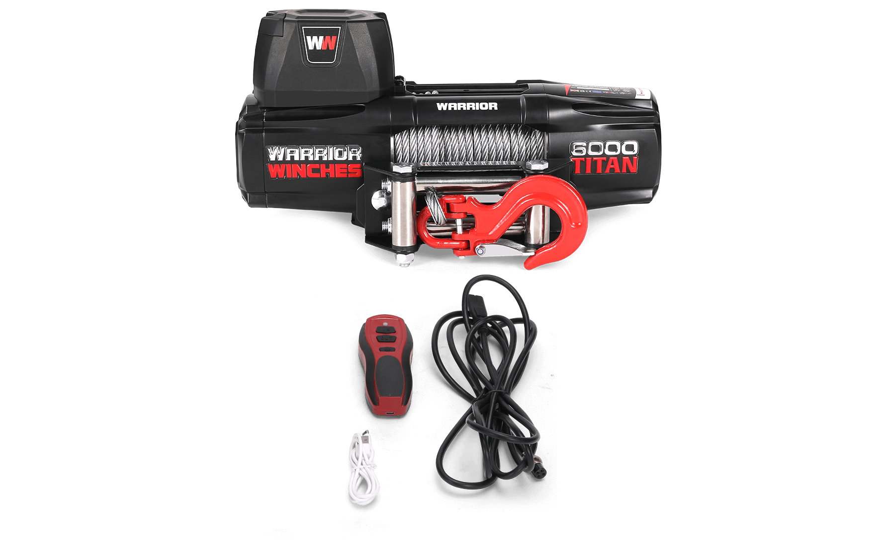Titan 6000lb Electric Winch - 12v Steel Rope