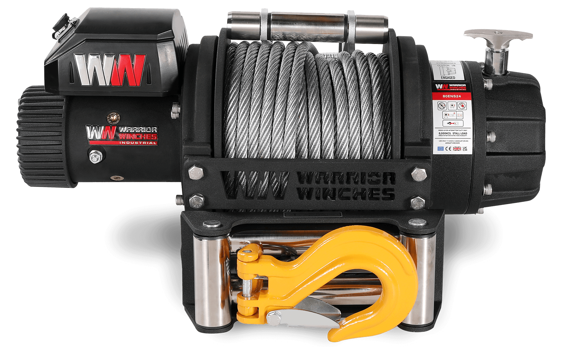 8000EN Electric Winch - 24v Extended Drum