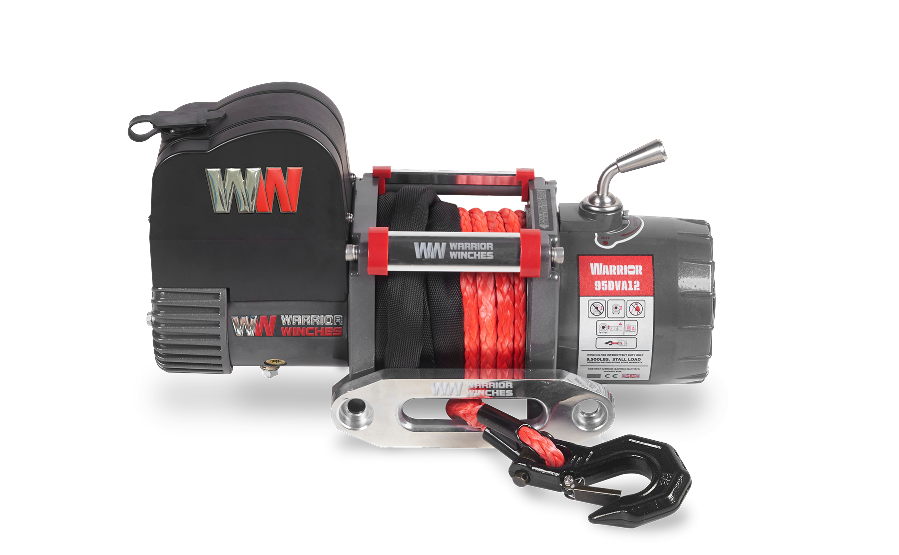Samurai 9500 Short Drum Winch - 12v Synthetic Rope