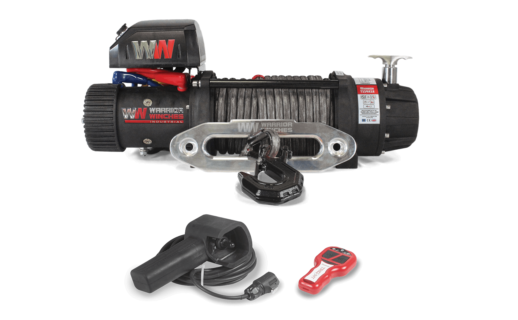 T1000 14500lb Electric Winch - 12v Synthetic Rope