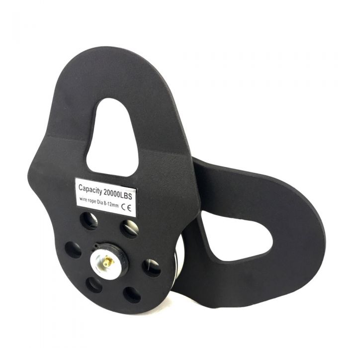 Warrior PBK200 Black Edition 20000lb Swing Away Pulley Block front open view