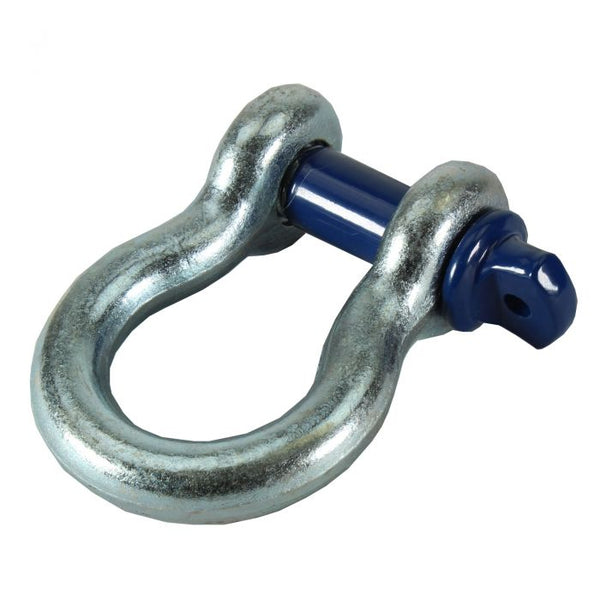 Galvanised 4.75t Blue Pin Tested Shackle with 22mm Pin